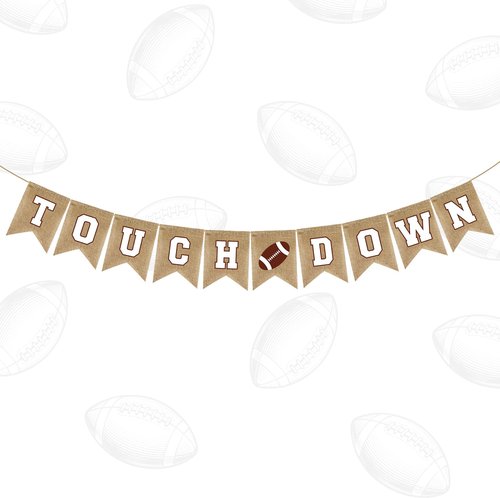 Football Party Banner Decorations, Football Themed Birthday Party Favors, Party Banner Decorations for Sports Birthday Tailgate Party Wall Supplies