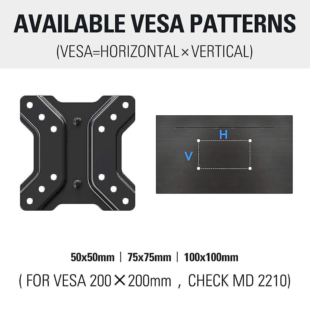 Mounting Dream MD2210 Lockable RV TV Mount for 17-43 inch TV, RV TV Wall Mount 200mm VESA 44 lbs. Loading and MD2209 Lockable RV TV Mount for 10-26 Inch Flat Screen TV, Camper Trailer RV TV Wall Mount