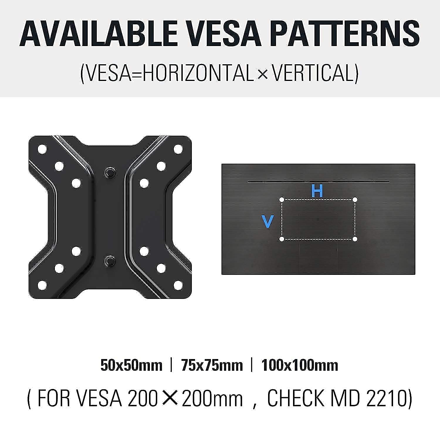 Mounting Dream MD2210 Lockable RV TV Mount for 17-43 inch TV, RV TV Wall Mount 200mm VESA 44 lbs. Loading and MD2209 Lockable RV TV Mount for 10-26 Inch Flat Screen TV, Camper Trailer RV TV Wall Mount