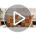 Fjfz Boho Mandala Throw Pillow Covers, 18x18 Set of 2 Cotton Linen