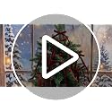 Christmas Burgundy Napkin Ring with Red Velvet Bow - Elegant Holiday Table Decor