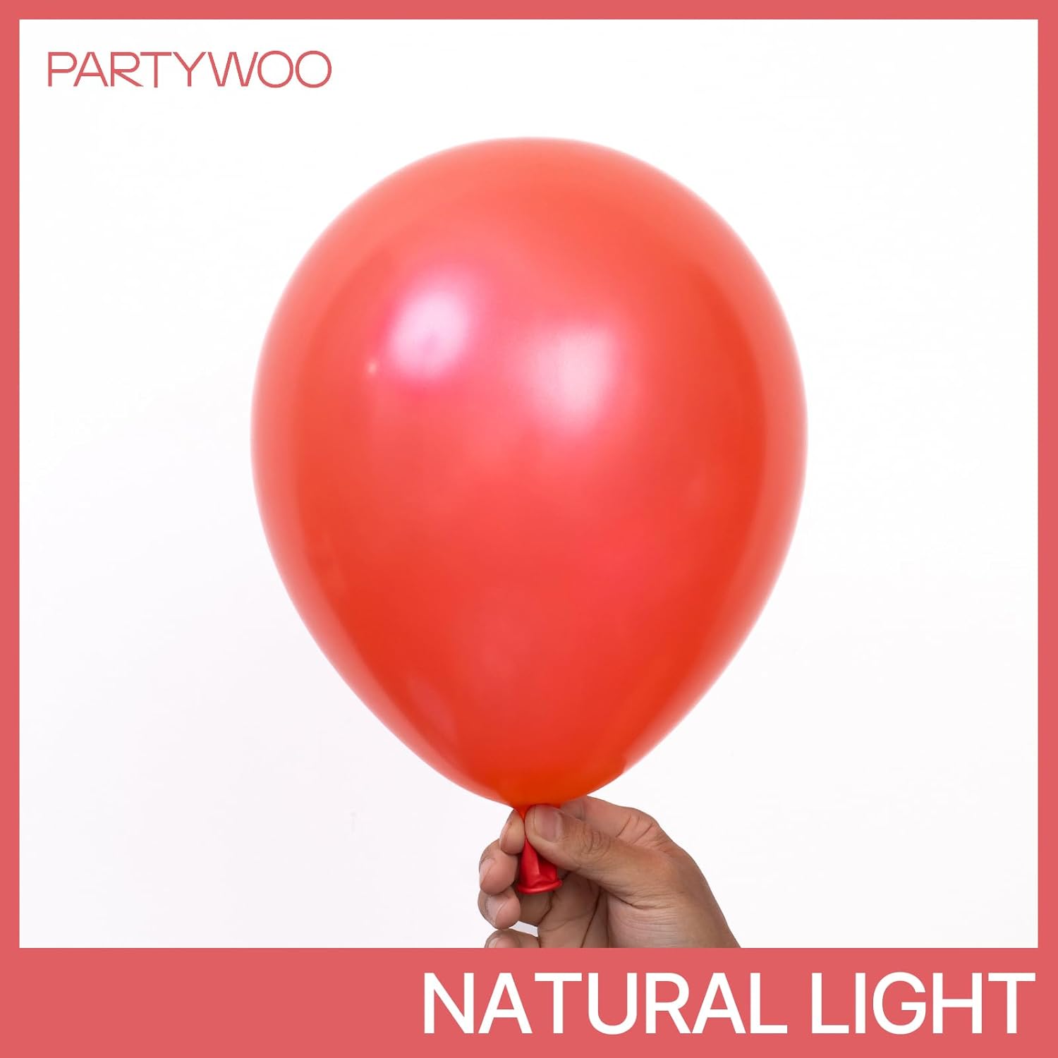 PartyWoo Red Pearl Balloons - 50pcs 12 Inch Latex Helium Balloons for Celebrations | Graduation, Wedding, Birthday