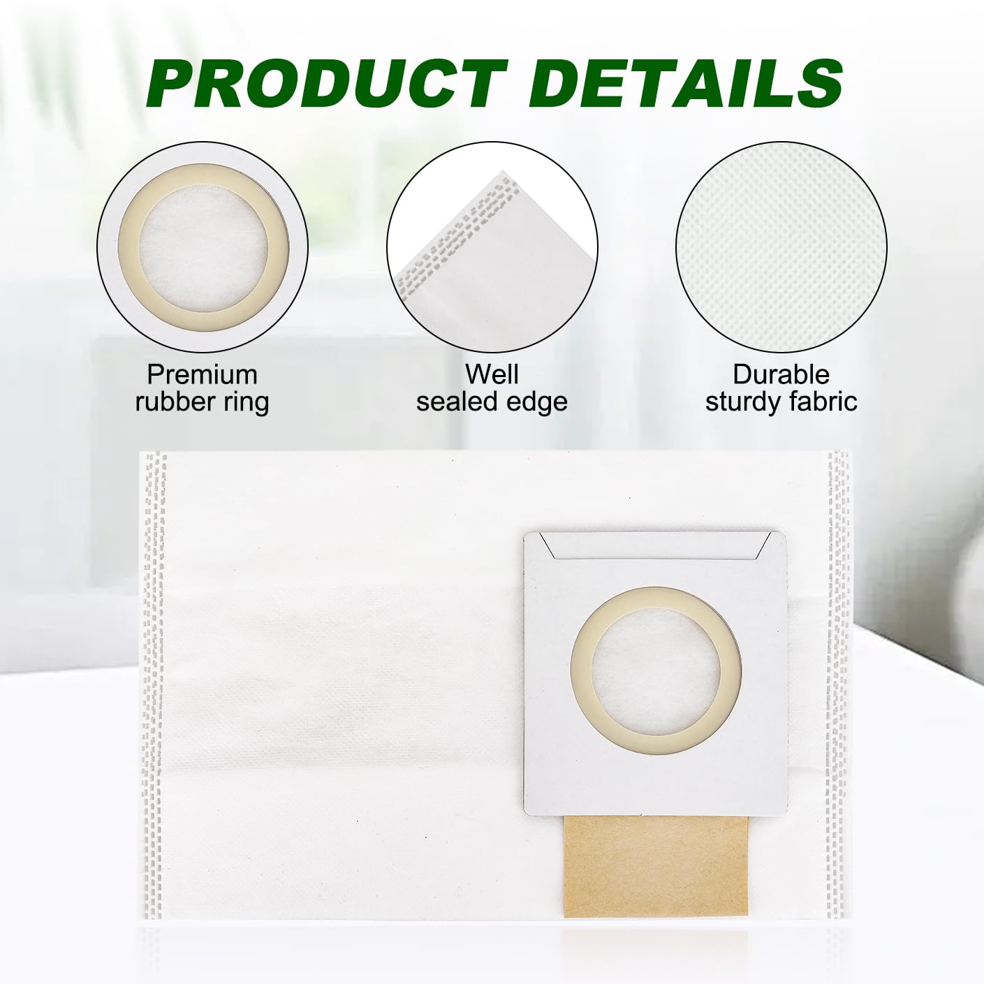 14Pack 197903-8 Filter Dust Bags for Makita Backpack Vacuum Models XCV05, XCV09 and XCV10 - Replacement Vacuum Bags Dust Bag Accessories