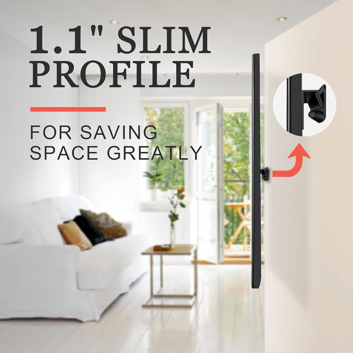 Skiennix No Stud TV Wall Mount - Easy Install Drywall Hanger for 12-55 Inch Flat Screen TVs Up to 99 lbs