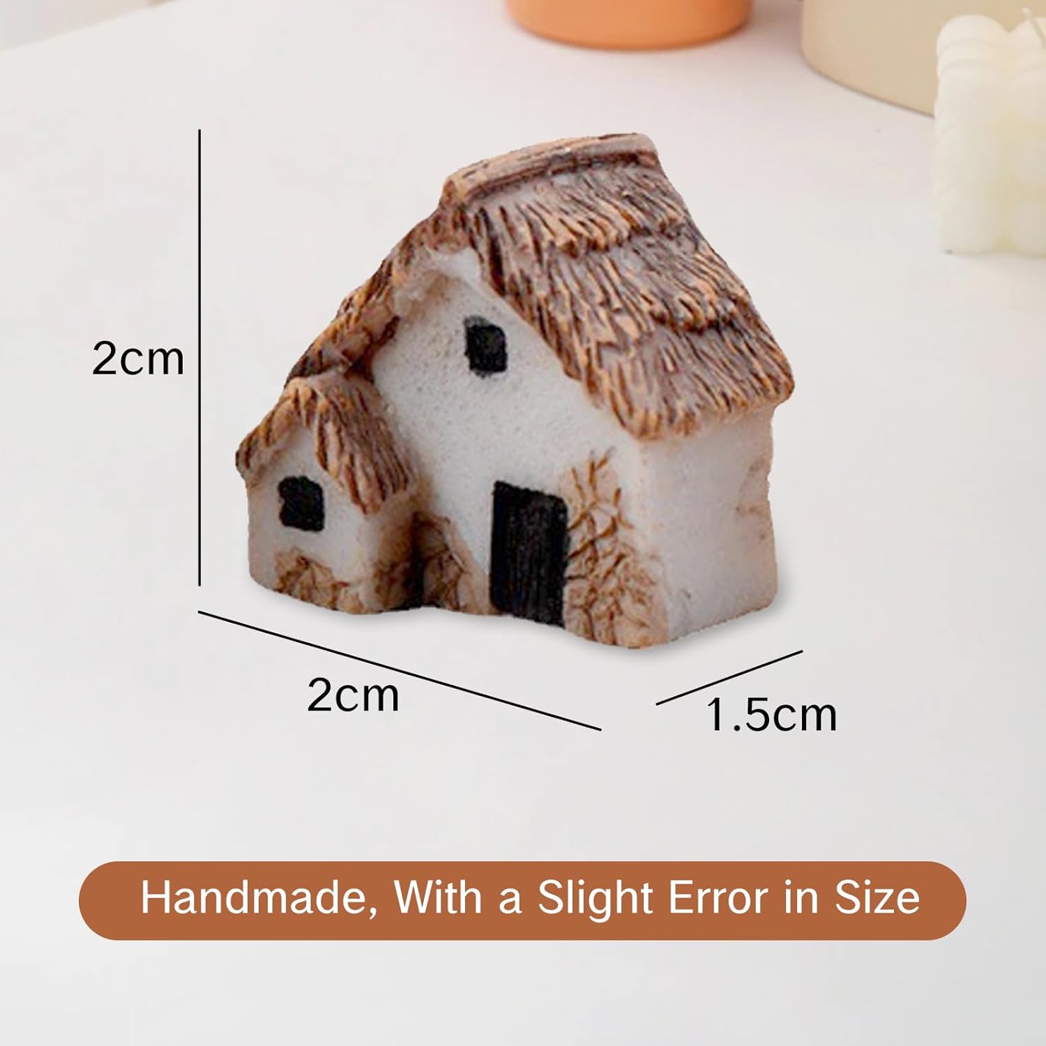 Skiennix Miniature House Village - 12pcs Resin Figurine Buildings for Fairy Garden Decor | Perfect for Bonsai & Succulents