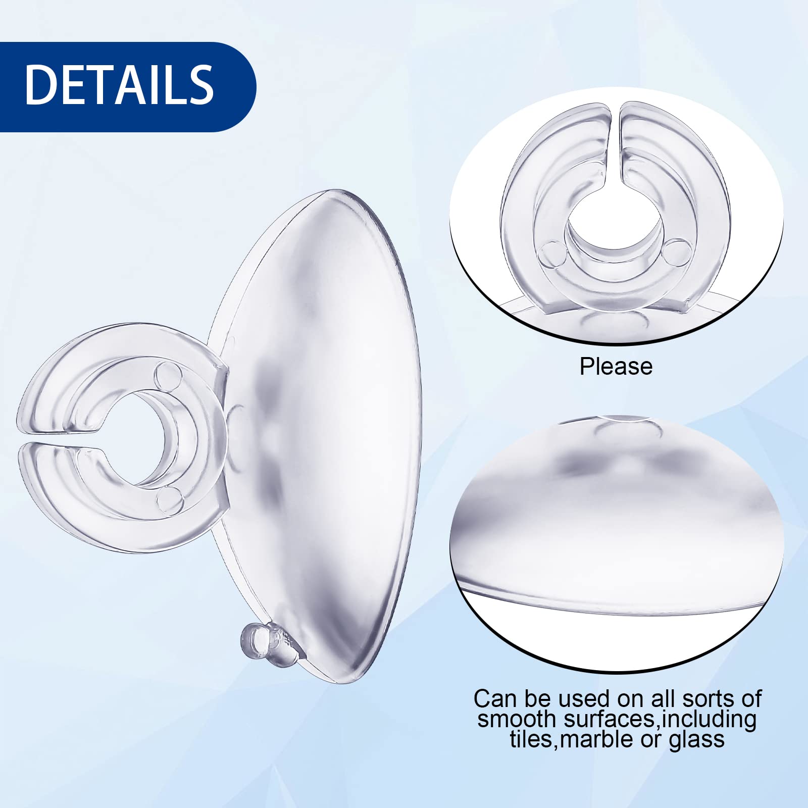 Skyley Christmas Light Holders Mini Hang Christmas Light Clips Suction Cup Clips Shower Suction Cup Hooks Outdoor Seasonal Lighting Hooks for Window Glass Home Bathroom Kitchen(200 Pcs)