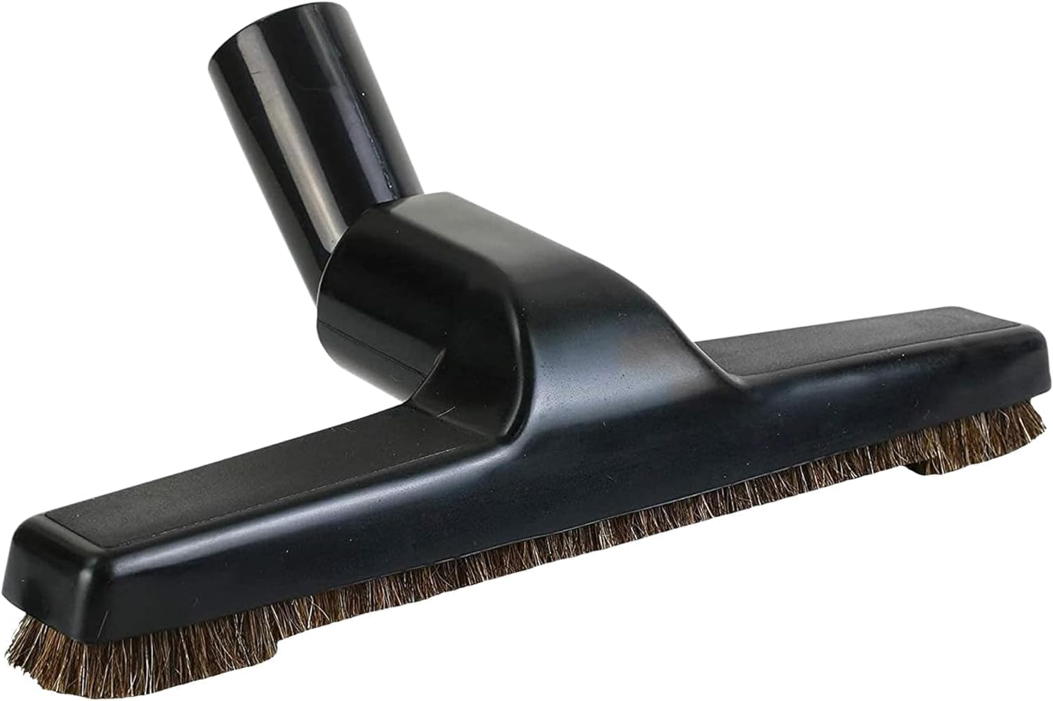 Sunny Shine Hardwood Universal Vacuum Cleaner Floor Brush 1 ¼ inch (32mm) Inner Diameter with Horse Hair Soft Bristles 10” Wide (Black - Plastic)