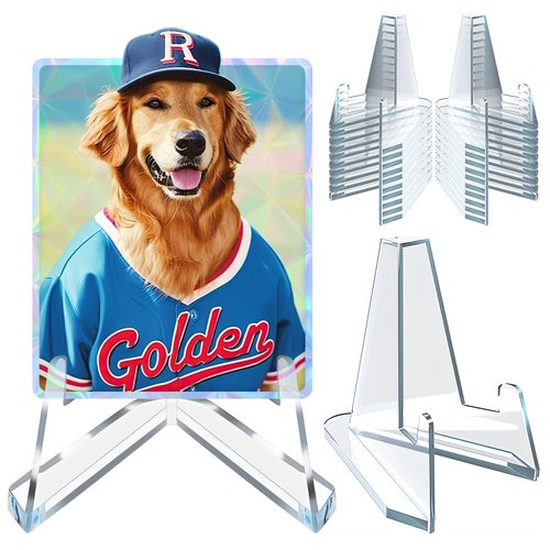 20 Pack Card Display Stand, Acrylic Easel Card Display, Sports Card Holder Stand, Graded Psa Card Display, Trading Baseball Card Stand, Card Holder Display, Tarot Coin Sports Card Stand (2.1Inch)