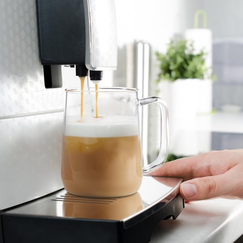 ZMZKKLL Glass Coffee Mugs, 16 oz Glass Coffee Cups Set of 2, Clear Borosilicate Glass Mugs with Handles for Cappuccino, Tea, Latte, Hot/Cold Beverages, Wine, Americano