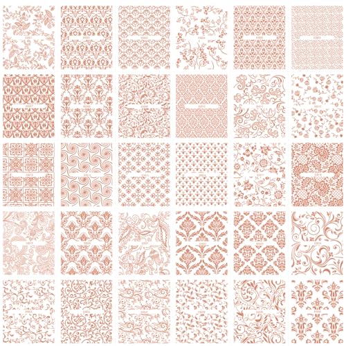 30 Sheets Rose Gold Nail Art Stickers 3D Self Adhesive Decals