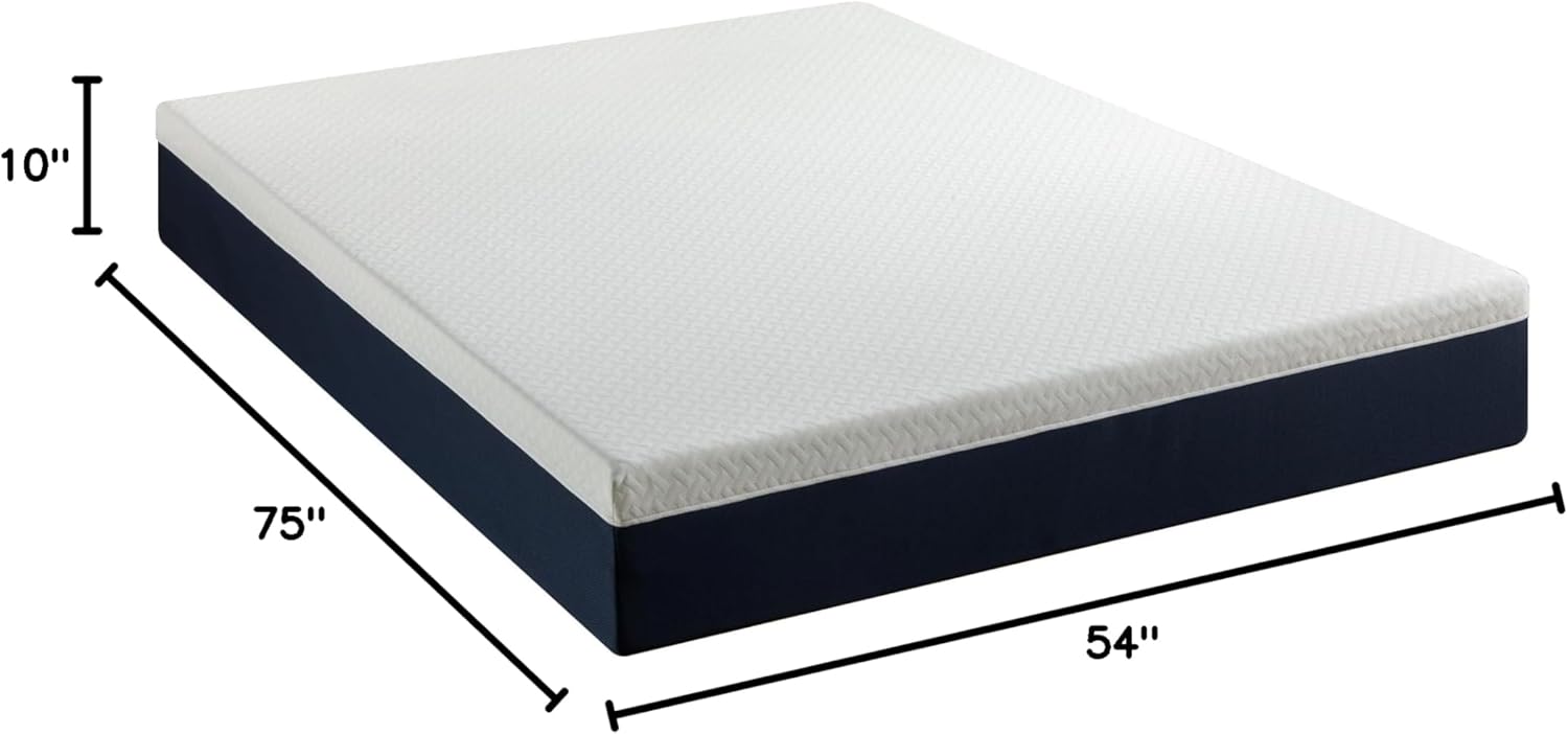 ZINUS 10 Inch Full Hybrid Mattress - Cooling Comfort, Medium Firm, Fiberglass Free, Motion Isolation