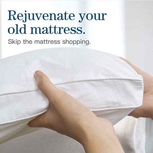 COONP Queen Mattress Topper - Extra Thick Cooling Pillowtop Bed Protector | Cotton Cover, Deep Pocket 8-21 Inch