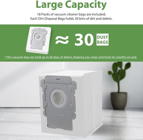 iRobot Vacuum Bags - 18 Pack for Roomba i7, i8, j7, s9 | Automatic Dirt Disposal Compatible
