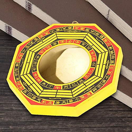Feng Shui Bagua Wooden Concave Mirror for Outdoor Protection