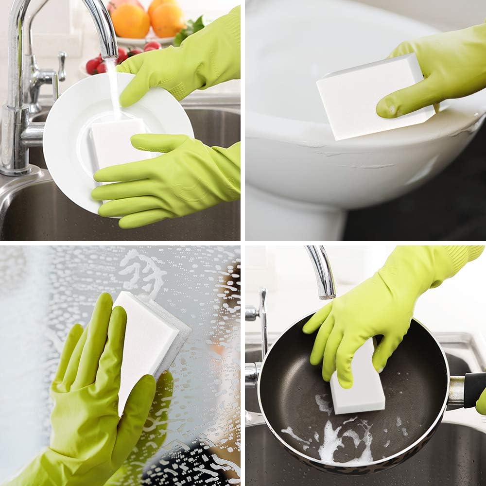 Magic Sponge Eraser | 100 Pack Extra Thick Melamine Cleaning Sponges - Multi-Surface Power Scrubber