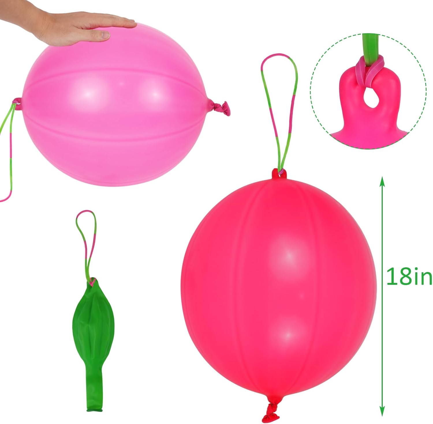Neon Punch Balloons - Heavy Duty Party Favors for Kids | 40-Pack Sensory Toys & Easter Basket Stuffers