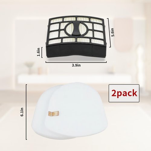 JYAILIFES CU530 Filter Replacement for Shark CU530 Lift-Away XL Upright Vacuum 2 Filters+4 Foam Felt Filters