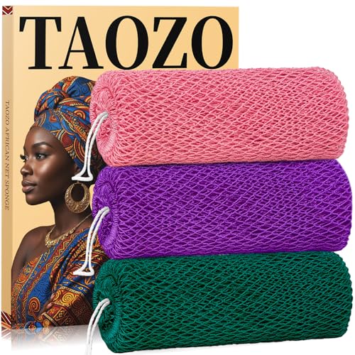 TAOZO Authentic African Exfoliating Net Sponge Body Scrubber
