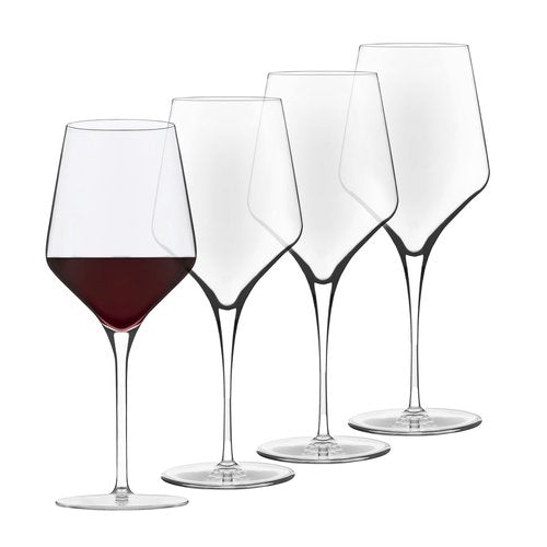 Libbey Signature All Purpose Wine Glasses, Stemmed, Modern Red and White Wine Glasses Set of 4, Elegant Wine Glass Gift Set for Weddings, Birthdays