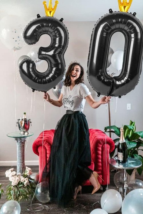 40-Inch Number 3 Balloon by Black | Perfect for 3rd Birthday Party Decorations