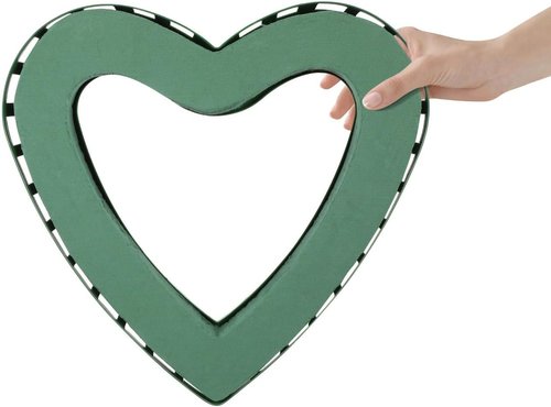 Heart Shaped Floral Foam Cage by [Brand Name] - Large Wet Flower Mud Base for Stunning Arrangements