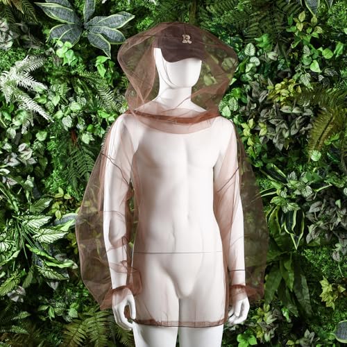 2 Pack Mosquito Jacket Insect Protection Mosquito Repellent Clothing Unisex Adjustable Size Breathable Suit Invisible Net Light Keep Safe Cool for Camping Outdoor Activities