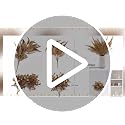 CATTREE Gold Baby's Breath Artificial Christmas Flowers 2 Pack for Wedding Bridal Decor