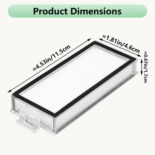 4 Pack Washable Filter For Roborock Q5 Pro Q5 Pro+(Plus) Q5 Max+(Plus) Q5 DuoRoller+ Q7 Q7+ Q7 Max Q7 Max+ Q8 Max Q8 Max+ Robot Vacuum Cleaner Accessories Replacement Part True HEPA Filter For Robotic