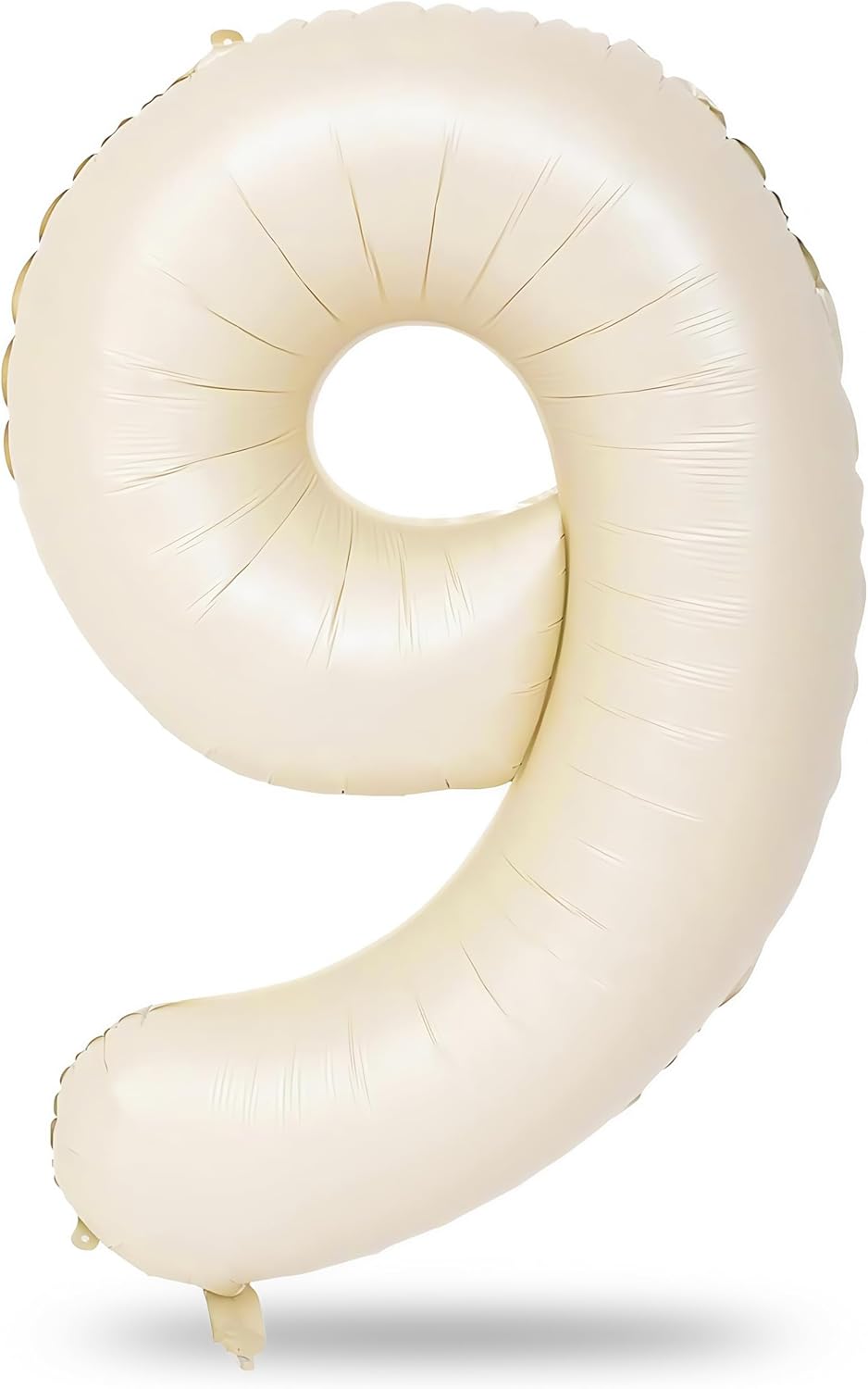 Skiennix 40-Inch Beige Number 9 Balloon | Large Cream Foil Helium Balloon for Birthdays & Anniversaries