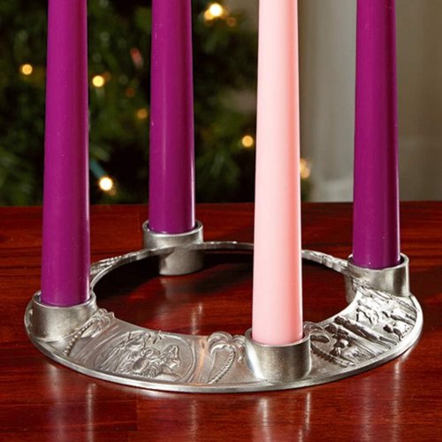 Autom Christmas Nativity Scene Candleholder - 7-Inch Advent Wreath for Holiday Decor