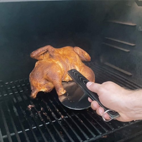 Spatula Hack by BBQ Hack, Heavy Duty Spatula Designed for Grilling Large Meats Such as Ribs, Offset Shape is Perfect BBQ Tool for Pressing Smash Burgers, Bacon, Steak, and More!