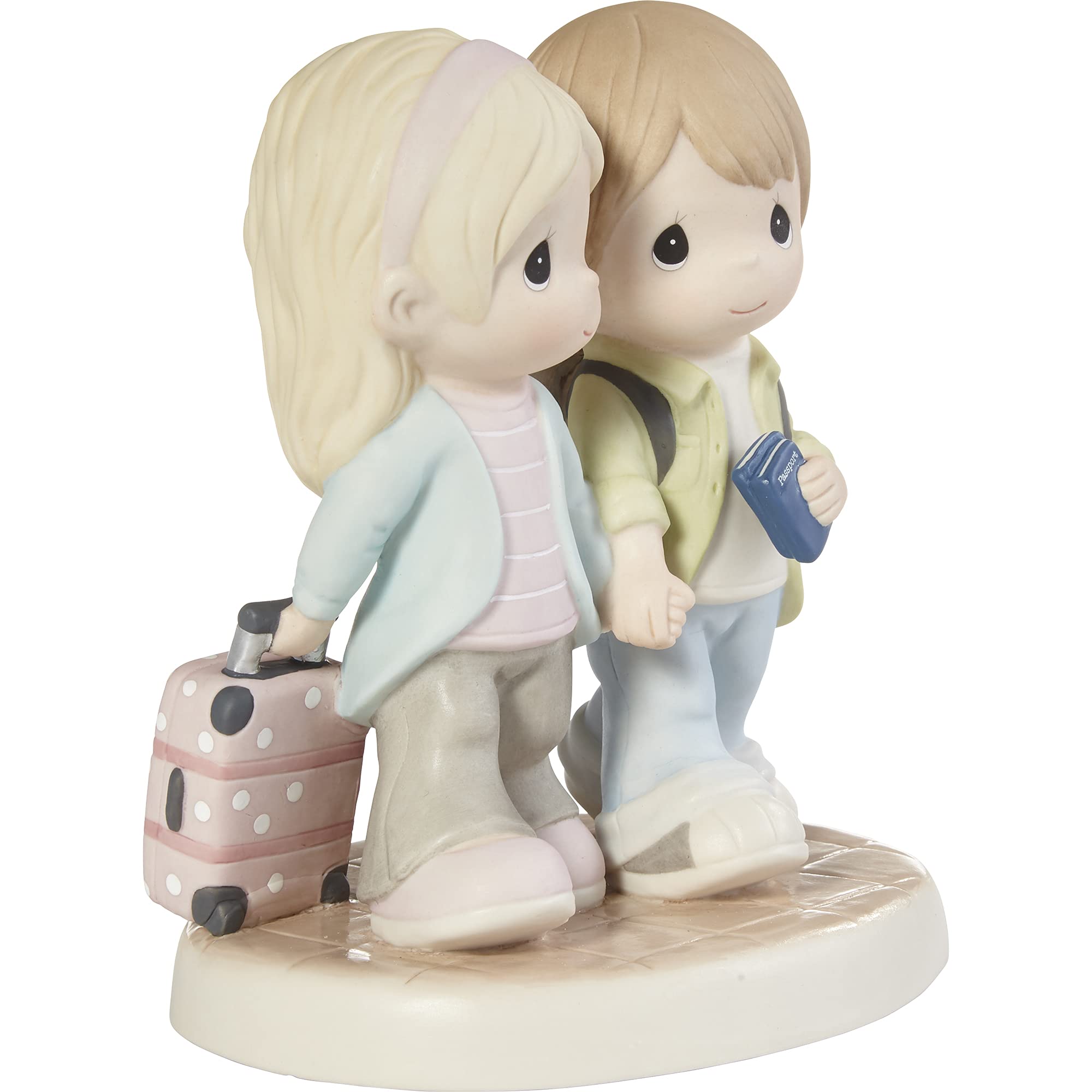 Precious Moments 211033 You’re My Passport to Happiness Bisque Porcelain Figurine, White