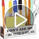 Funny Office Desk Organizer and Pencil Holder for Coworkers