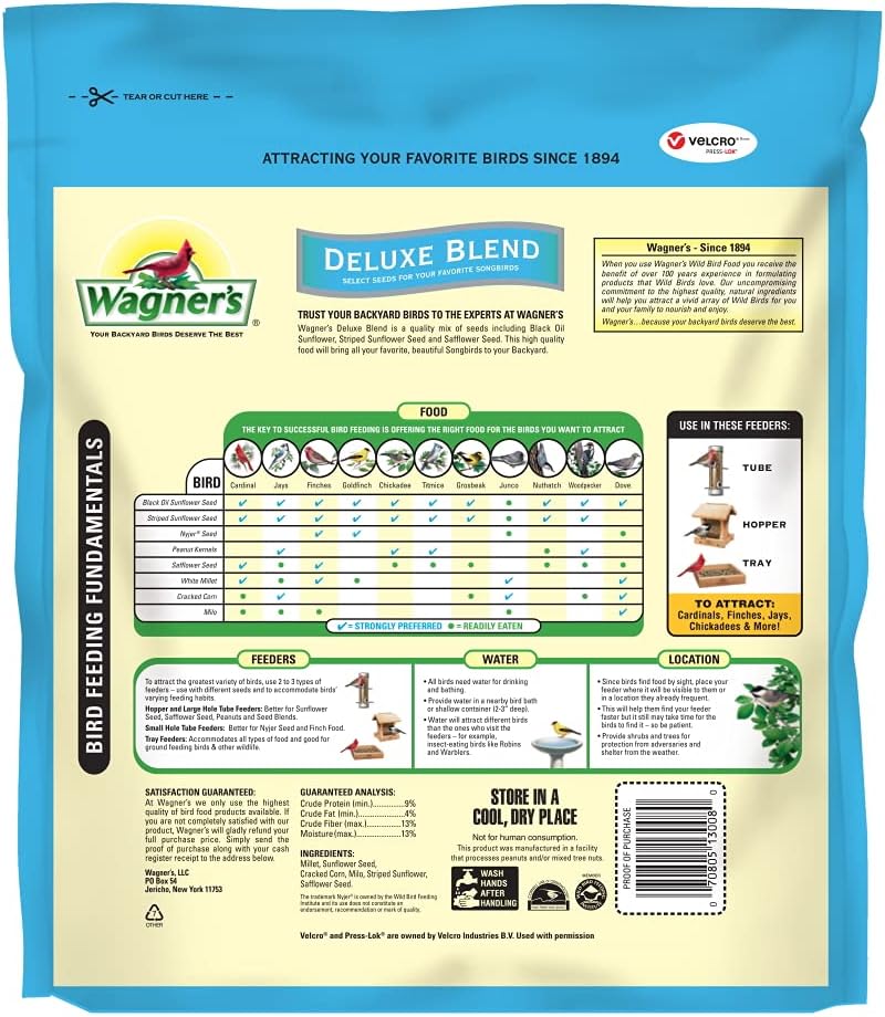 Wagner's Deluxe Wild Bird Food - Premium 10 lb Bag for Attracting Diverse Birds