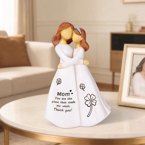 Being in Bloom Mom Birthday Gifts: 5.2” Mother and Daughter Resin Figurine - Sentimental Gift for Mom from Daughter - Mother’s Day and Christmas Keepsake