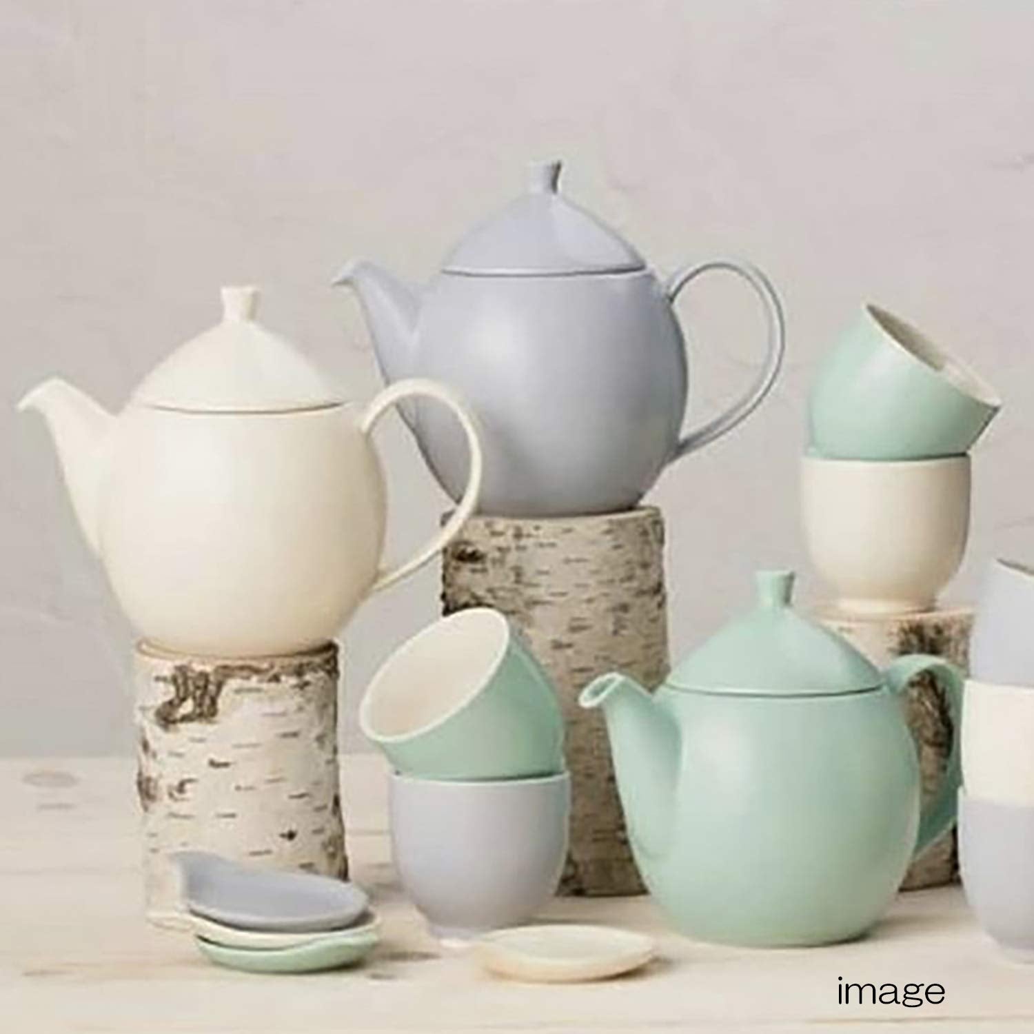 FORLIFE Dew Teapot with Basket Infuser, Natural Cotton, 32 oz/946ml