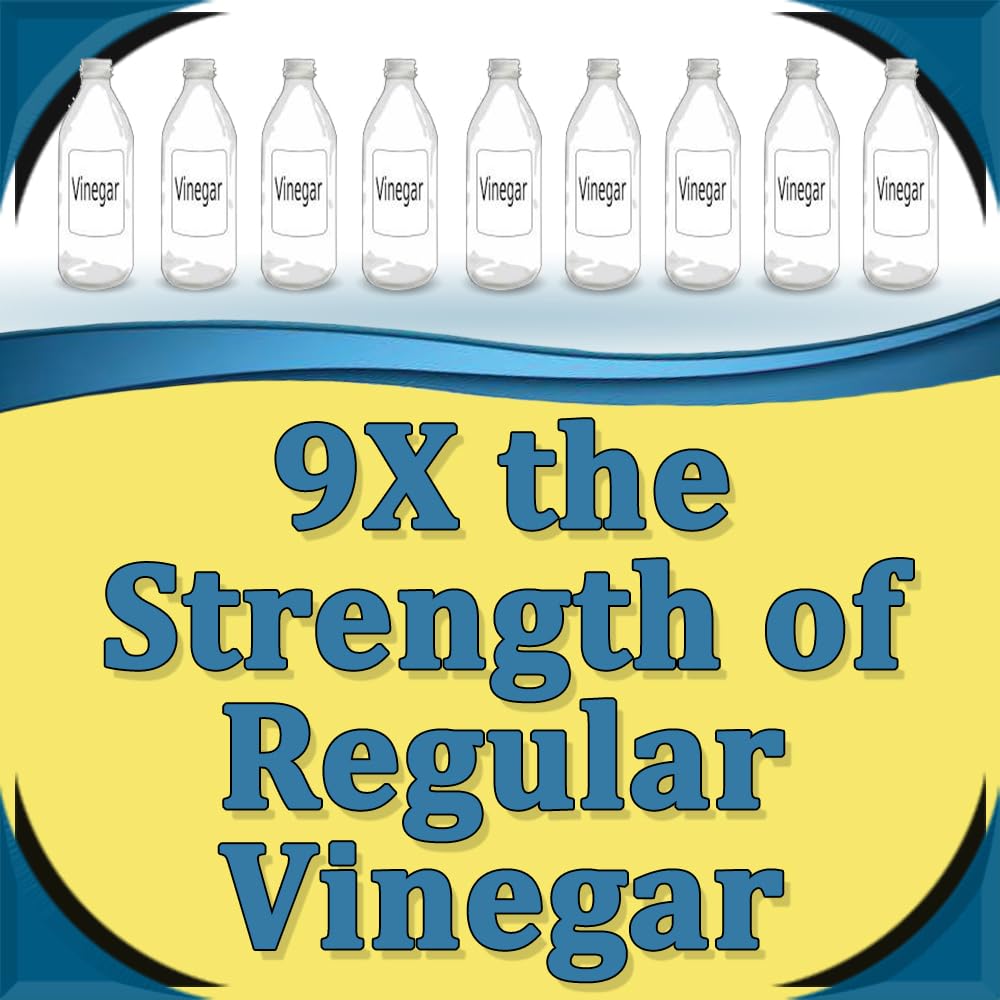 Natural Armor 45% Vinegar Industrial Strength Concentrate - Extra Strength - 9X Stronger Than Regular Vinegar (128 Oz Gallon)