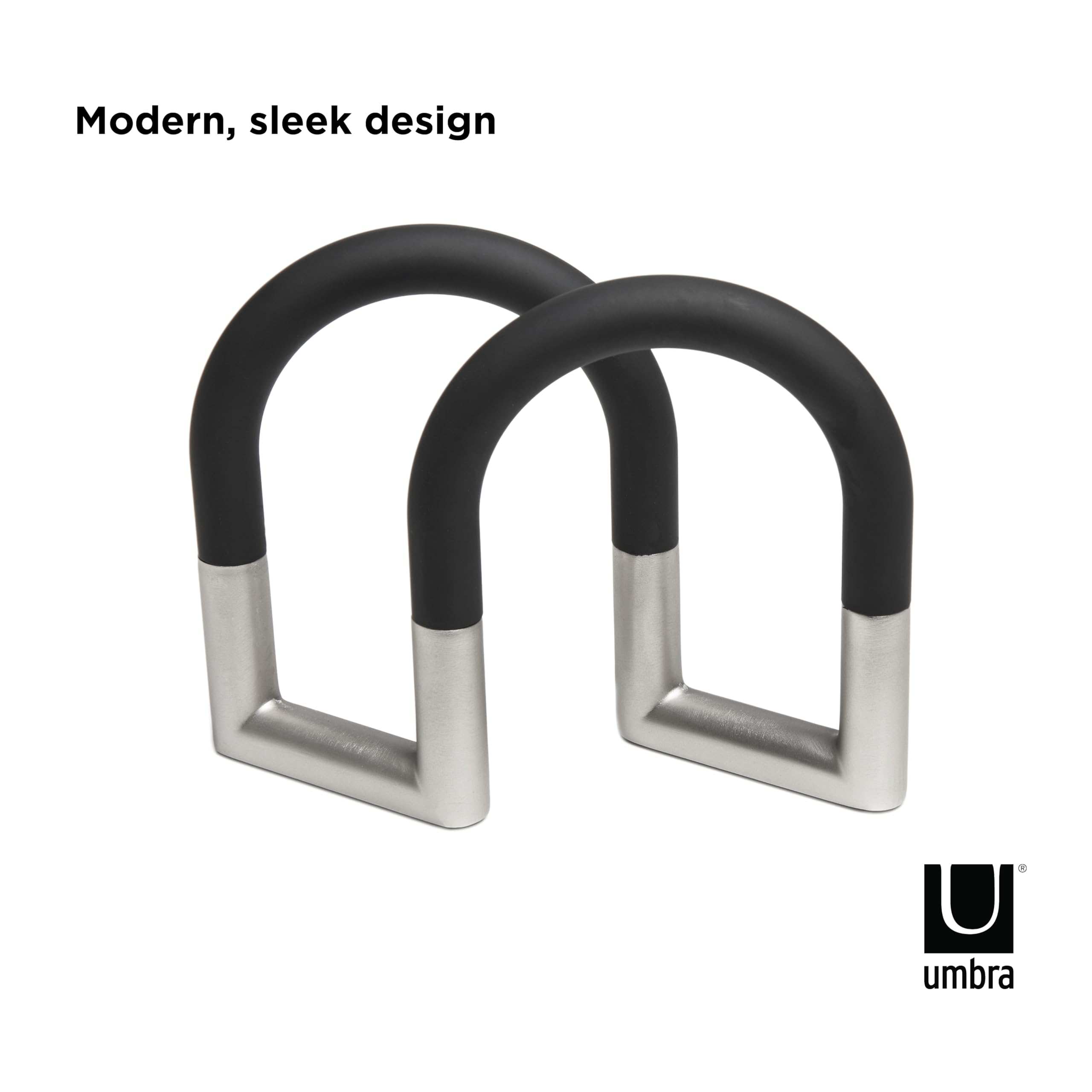 Umbra Swivel Napkin Holder With Dual Chrome Soft Touch Swivels - Heavy-Duty Kitchen & Dining Room Paper Storage - Stores a Bulk Amount of Napkins and Accommodates Any Amount, Black/Nickel