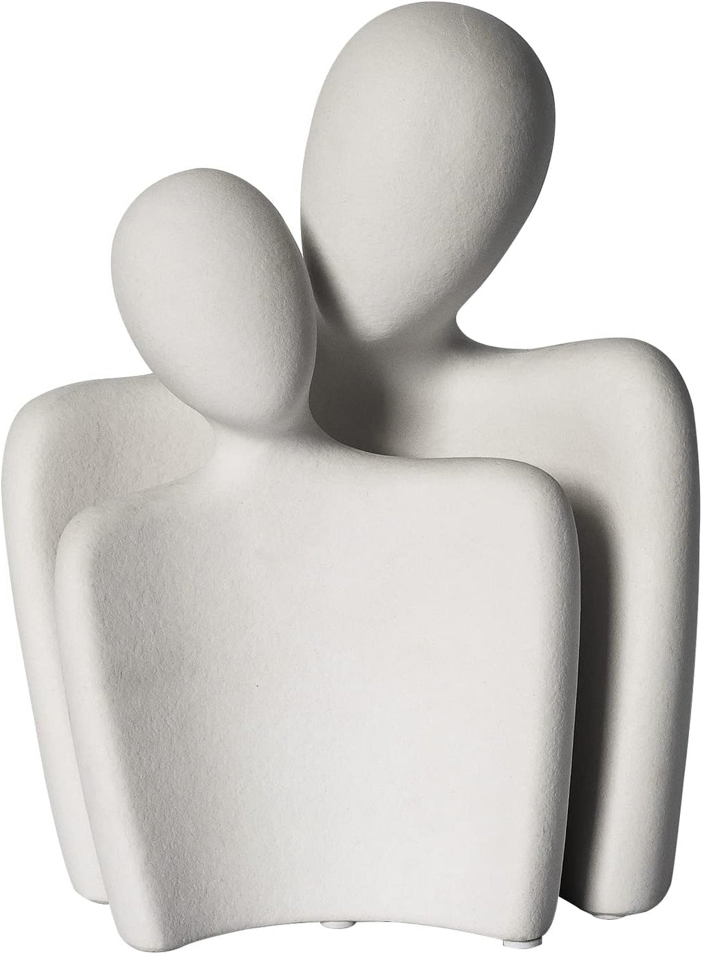 Modern Home Decor | Hugging Couple Sculpture by [Brand Name] - White Ceramic Figurine for Living Room & Bedroom