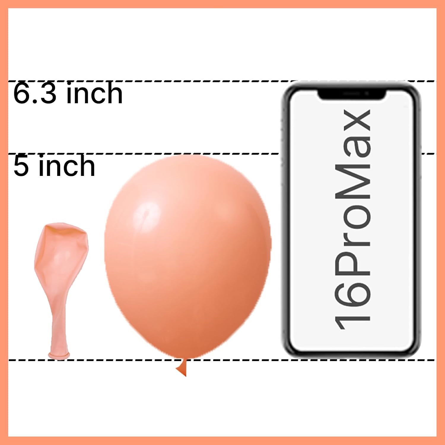 PartyWoo Peach Balloons - 50 Pack 5-Inch Mini Pastel Light Orange & Pink Latex for Celebrations