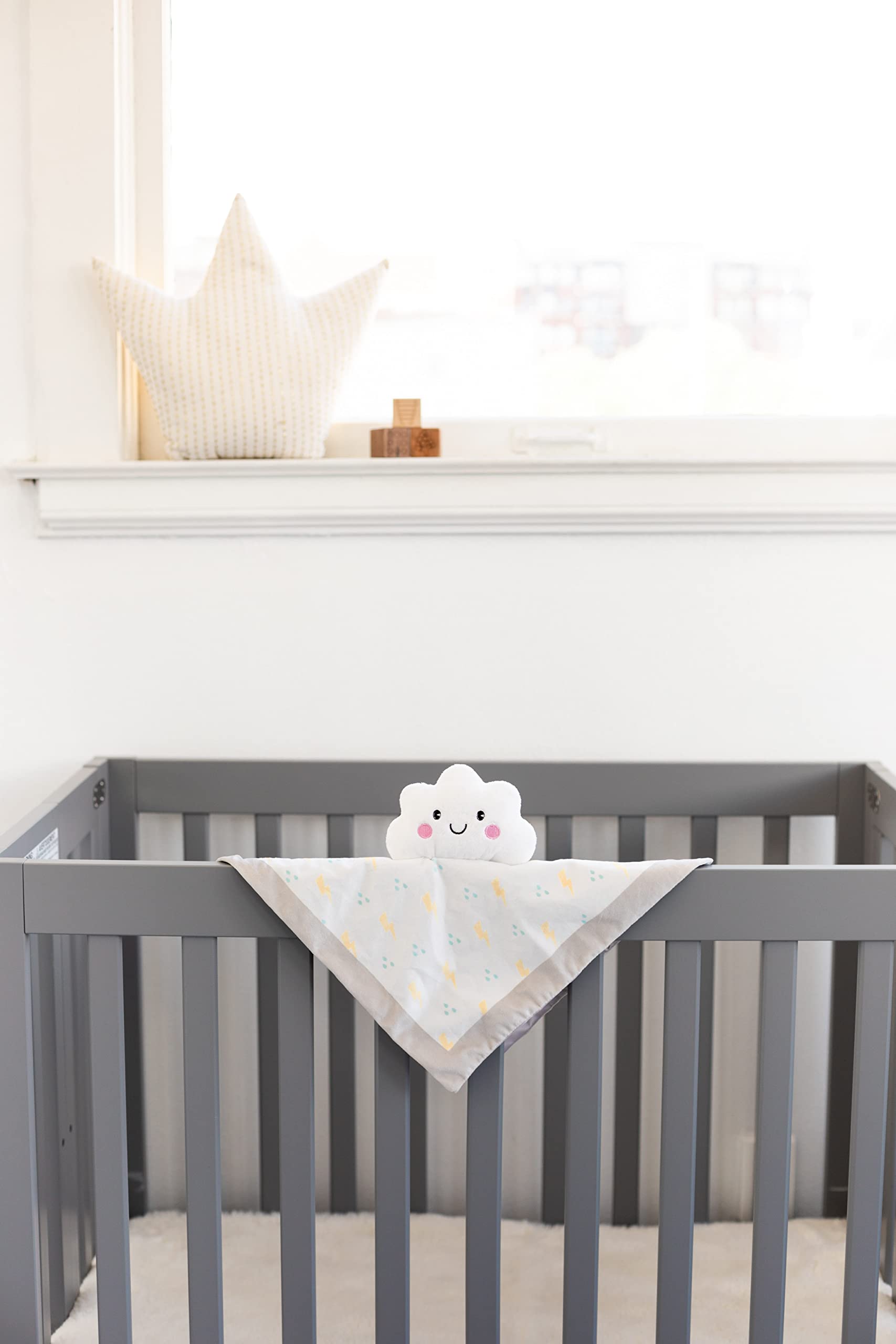 Pearhead Cloud Baby Security Blanket, Soft White Lovey for Newborns & Toddlers, Plush Snuggle Toy for Spring & Newborn Gifting, Gender-Neutral Baby Comfort Lovie