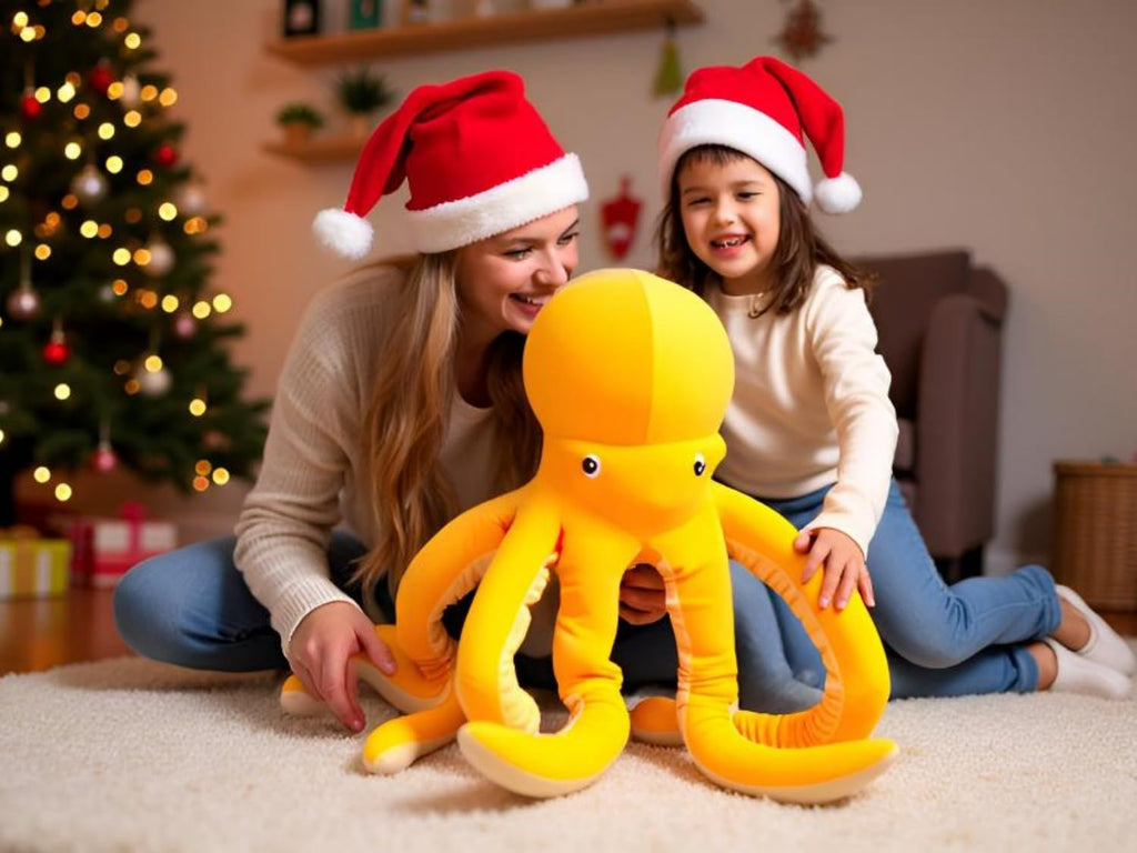 Ryttir 24 Inch 15% Chubbier Large Octopus Stuffed Animal,Soft Weighted Squid Plush Stuffed Octopuss Body Pillow for Kids and Adults - Perfect Valentine Octopus Gifts for Cuddling and Room Decoration