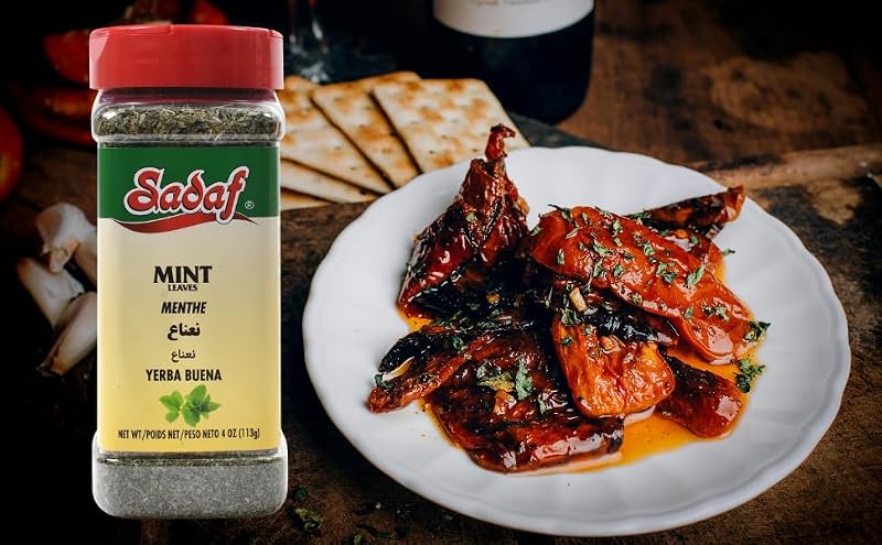 Sadaf Cut Mint Leaves - Dried & Cut, Kosher, 4 Oz (Pack of 2)