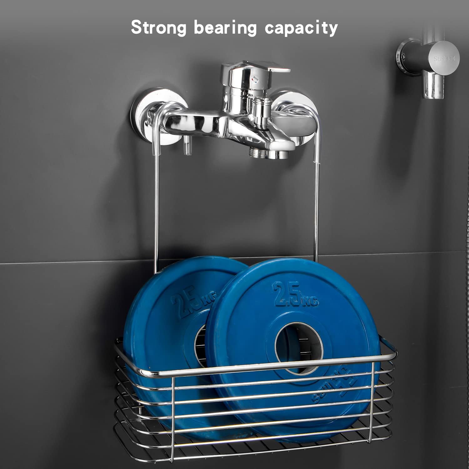 YQh Hanging Shower Rack - Rotating Bathroom Storage Bracket | Rust-Proof 304 Stainless Steel