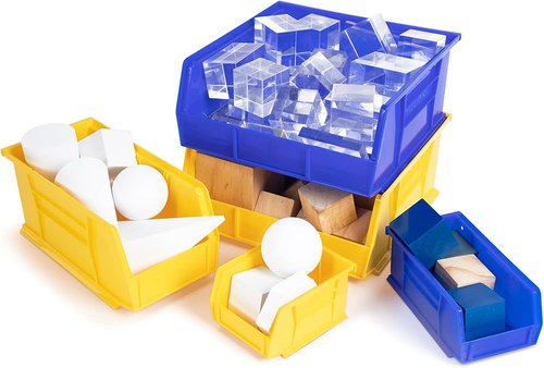 Hudson Exchange Plastic Stackable Storage Bin - Versatile Hanging Container, 5.5" x 4" x 3", Yellow