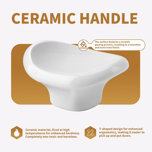 Plastic-free, ACEPRUT New Upgrade Glass Microwave Splatter Cover for Food with Ceramic Handle & Screw, 100% Food Grade, BPA Free, Dishwasher Safe