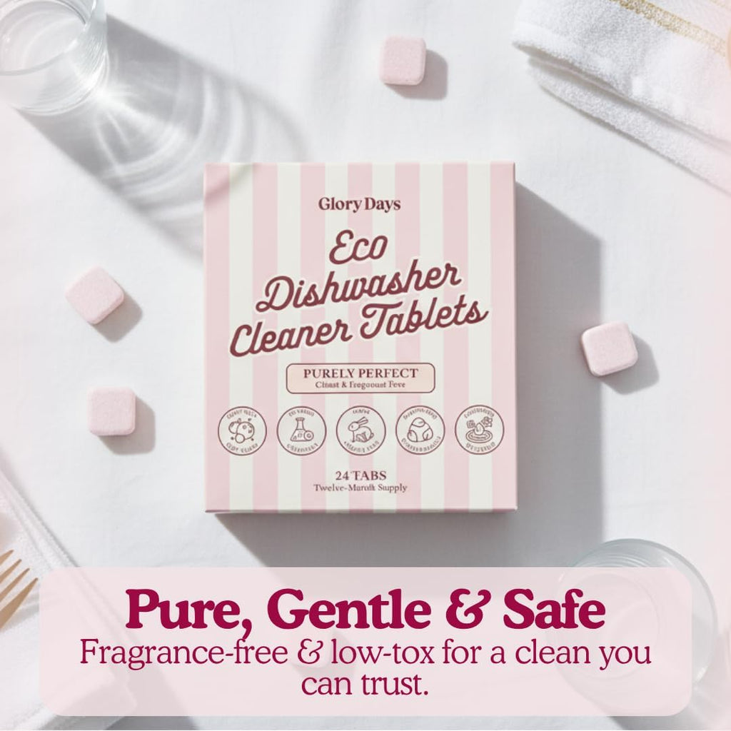 Skiennix Dishwasher Cleaner Tablets - Unscented Deep Cleaning & Deodorizing - 6-Month Supply | Eco-Friendly & Septic Safe