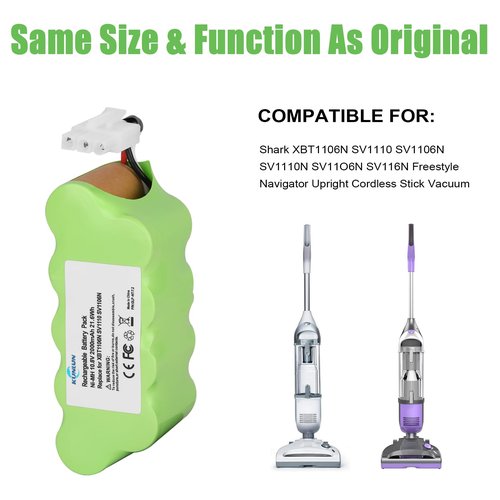 KUNLUN 10.8V XBT1106N Battery Replacement for Shark SV1110 SV1106N SV1110N SV11O6N SV116N Freestyle Navigator Cordless Stick Vacuum Cleaners