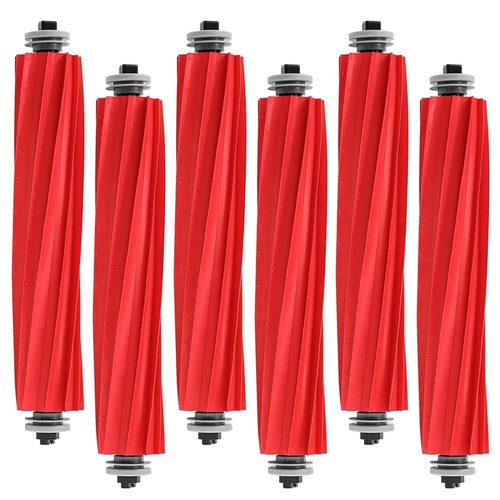 MIXEAL 6 Pack Rubber Brushes Replacement for Roborock S7 Series,QV 35A/35S,Q7 Series,Q Revo Series,Qrevo S/MaxV/Pro/Plus Vacuum Cleaner