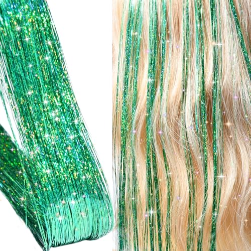 Hair Tinsel Kit with Tools Heat Resistant Fairy Glitter Hair Extensions